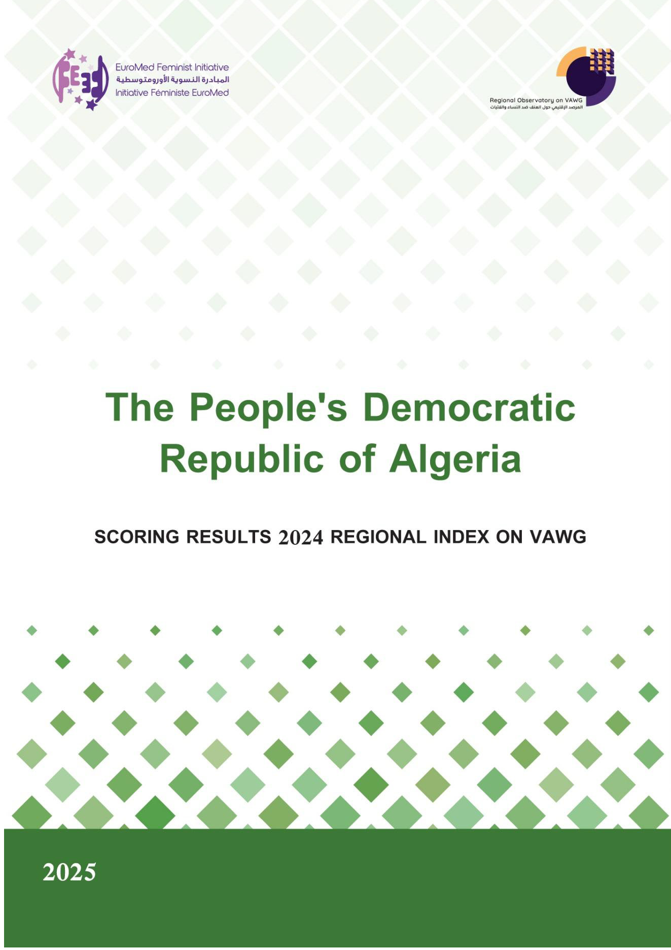 Algeria National Report 2024: Scoring Results of the Regional Index on Violence Against Women and Girls