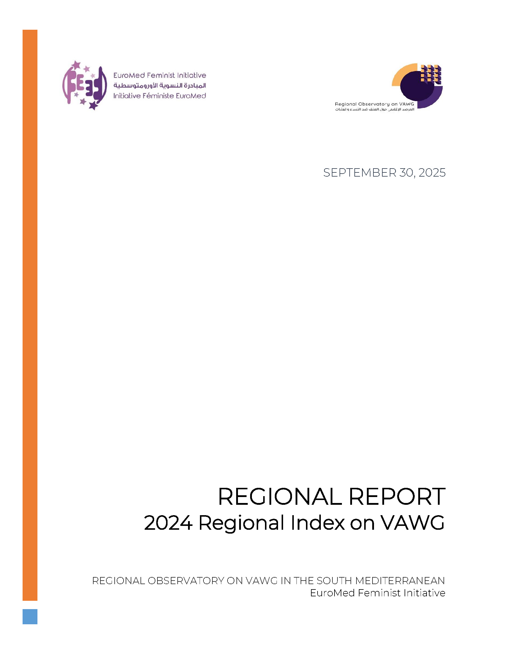 Regional Report 2024: Regional Index on Violence Against Women and Girls in North Africa and the Southern Mediterranean
