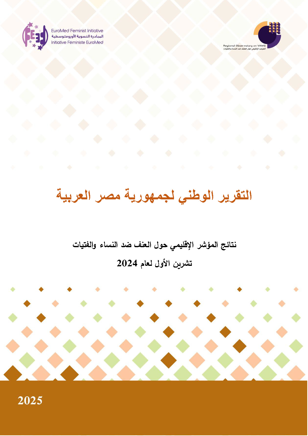 Egypt National Report 2024: Scoring Results of the Regional Index on Violence Against Women and Girls