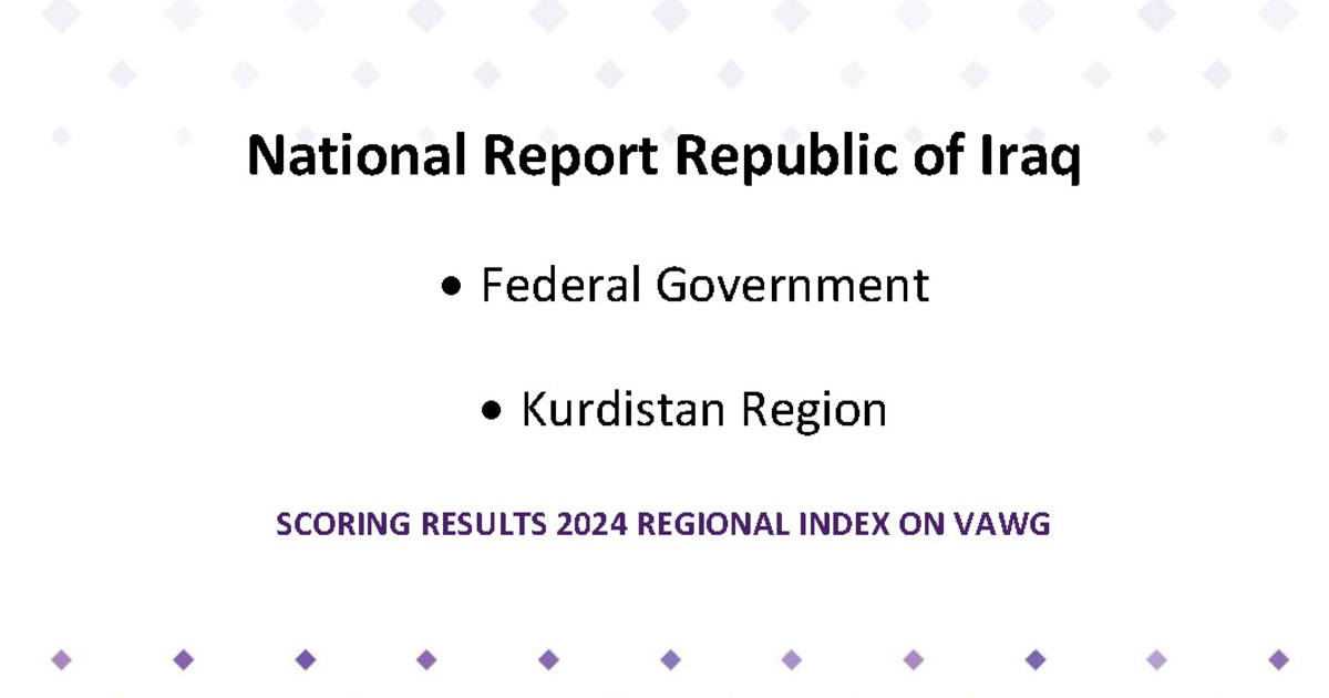 National Report Republic of Iraq: Scoring Results of the 2024 Regional ...